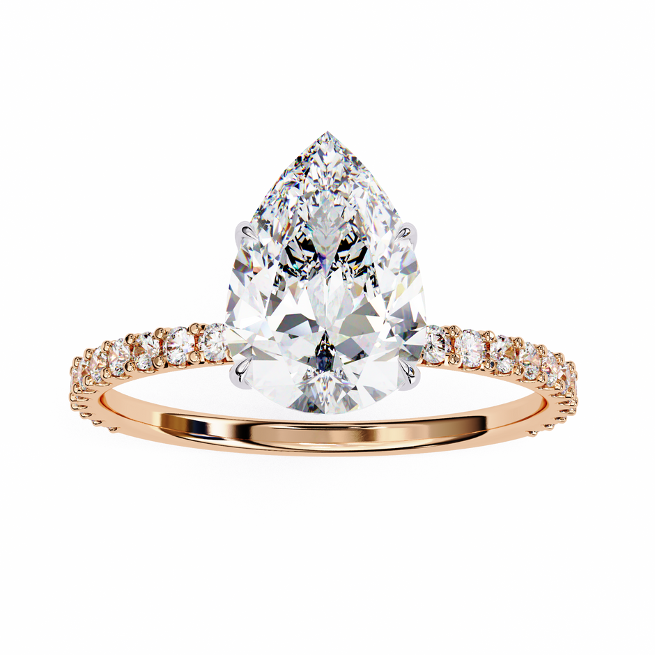 Cushion-Cut Diamond Solitaire Ring in 10k–18k Gold