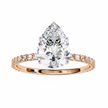 Cushion-Cut Diamond Solitaire Ring in 10k–18k Gold