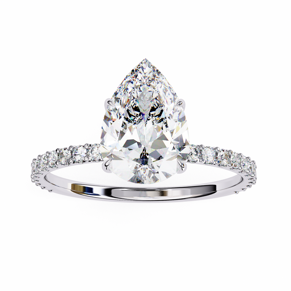 Cushion-Cut Diamond Solitaire Ring in 10k–18k Gold