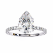 Cushion-Cut Diamond Solitaire Ring in 10k–18k Gold