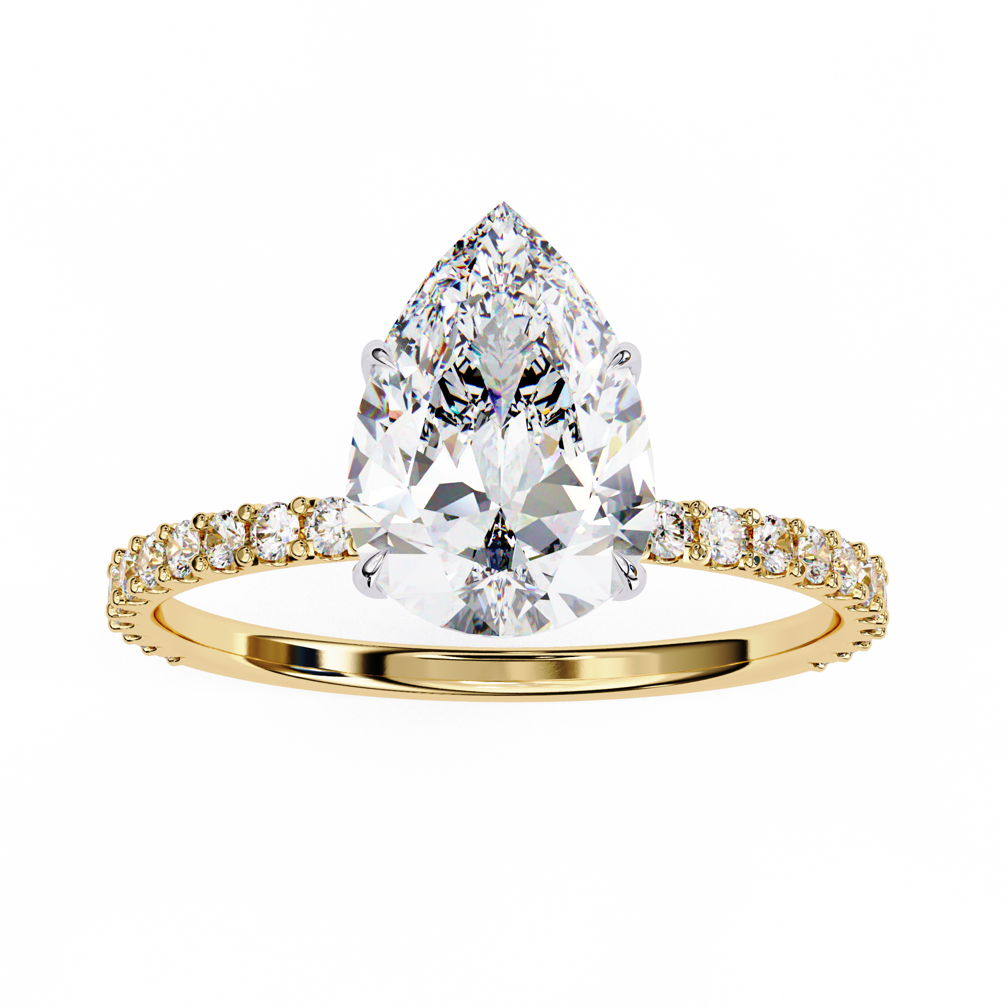Cushion-Cut Diamond Solitaire Ring in 10k–18k Gold