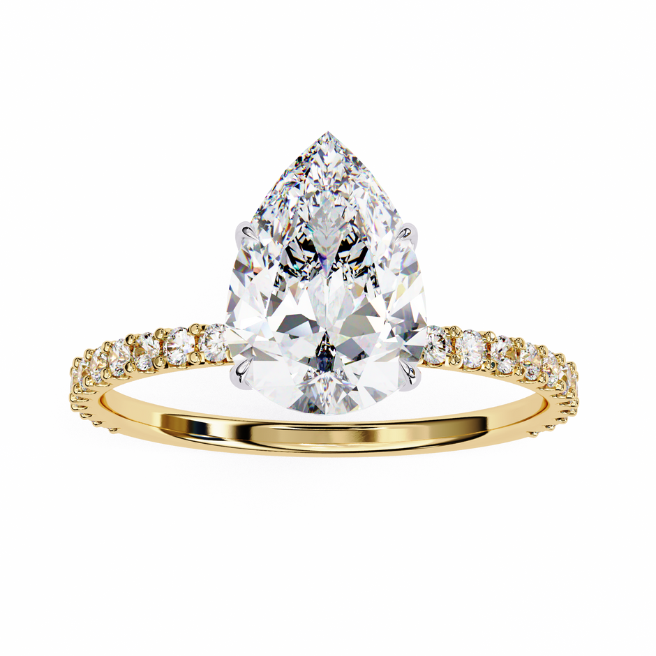 Cushion-Cut Diamond Solitaire Ring in 10k–18k Gold
