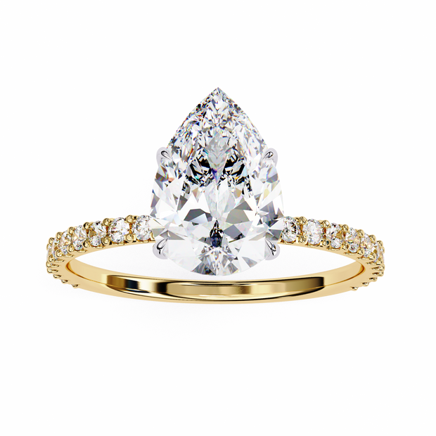 Cushion-Cut Diamond Solitaire Ring in 10k–18k Gold