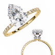 Cushion-Cut Diamond Solitaire Ring in 10k–18k Gold