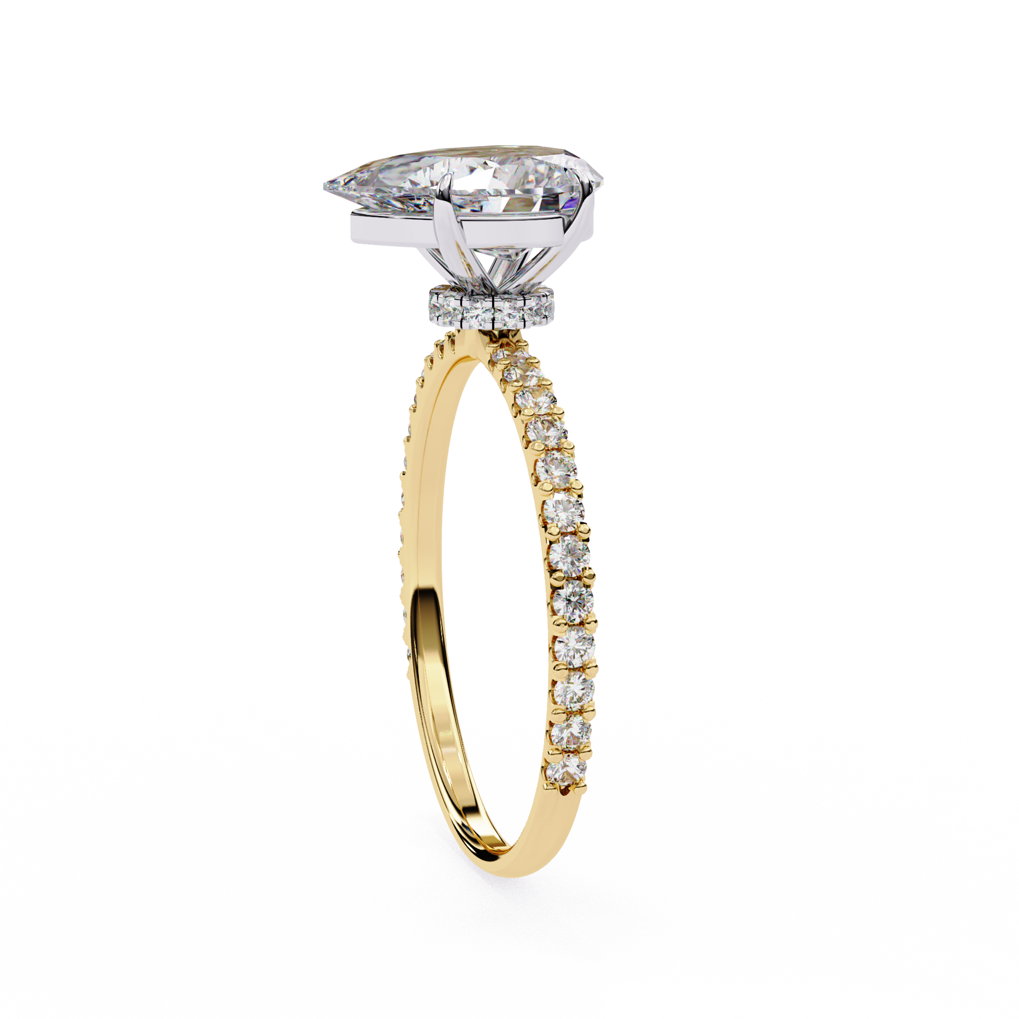 Cushion-Cut Diamond Solitaire Ring in 10k–18k Gold