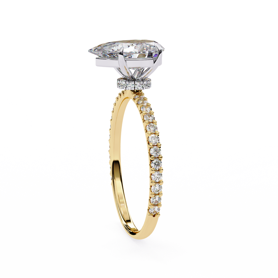 Cushion-Cut Diamond Solitaire Ring in 10k–18k Gold