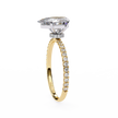Cushion-Cut Diamond Solitaire Ring in 10k–18k Gold