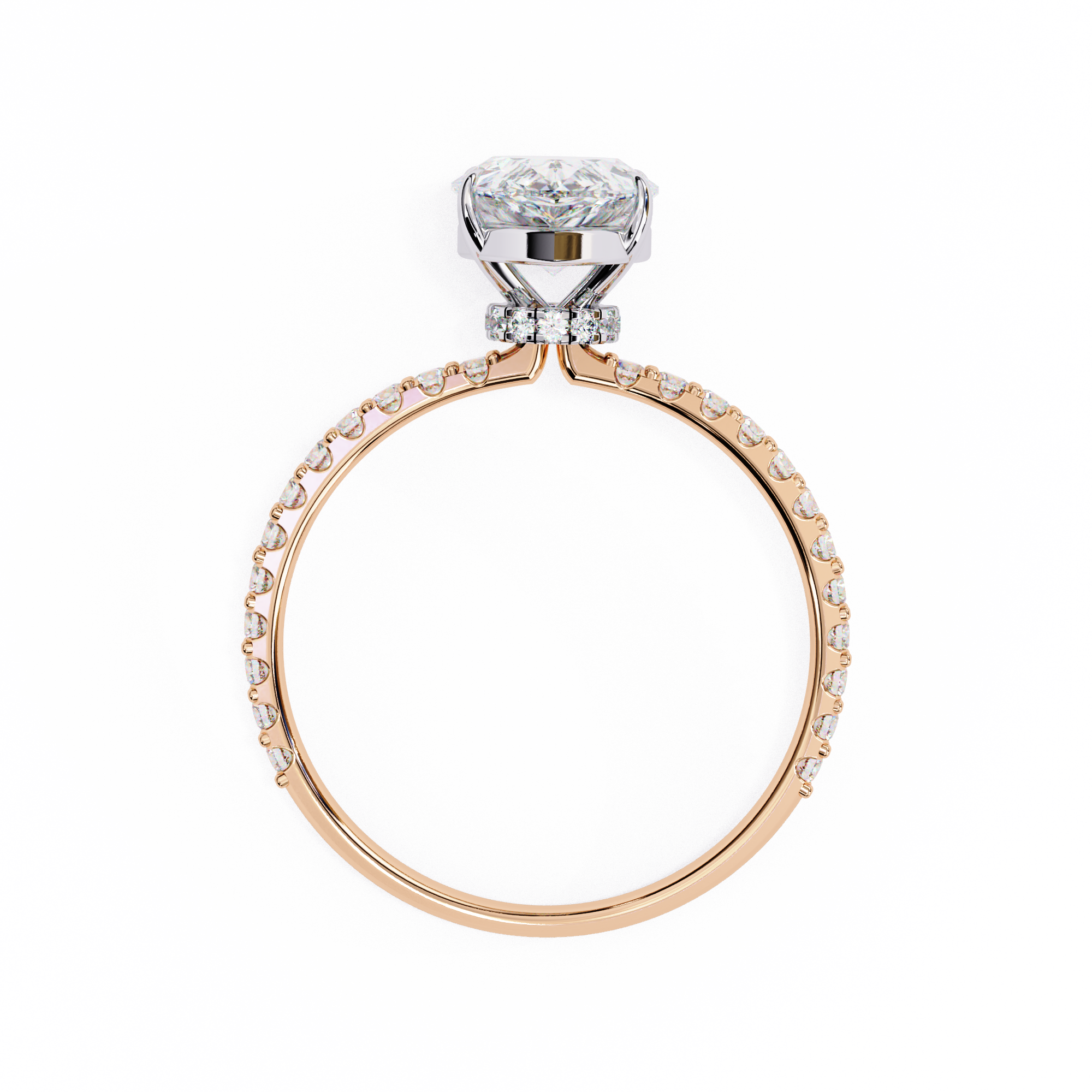 Cushion-Cut Diamond Solitaire Ring in 10k–18k Gold