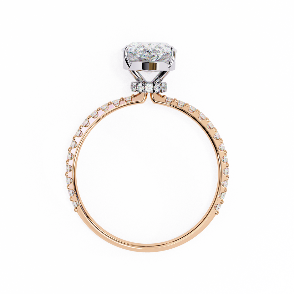 Cushion-Cut Diamond Solitaire Ring in 10k–18k Gold