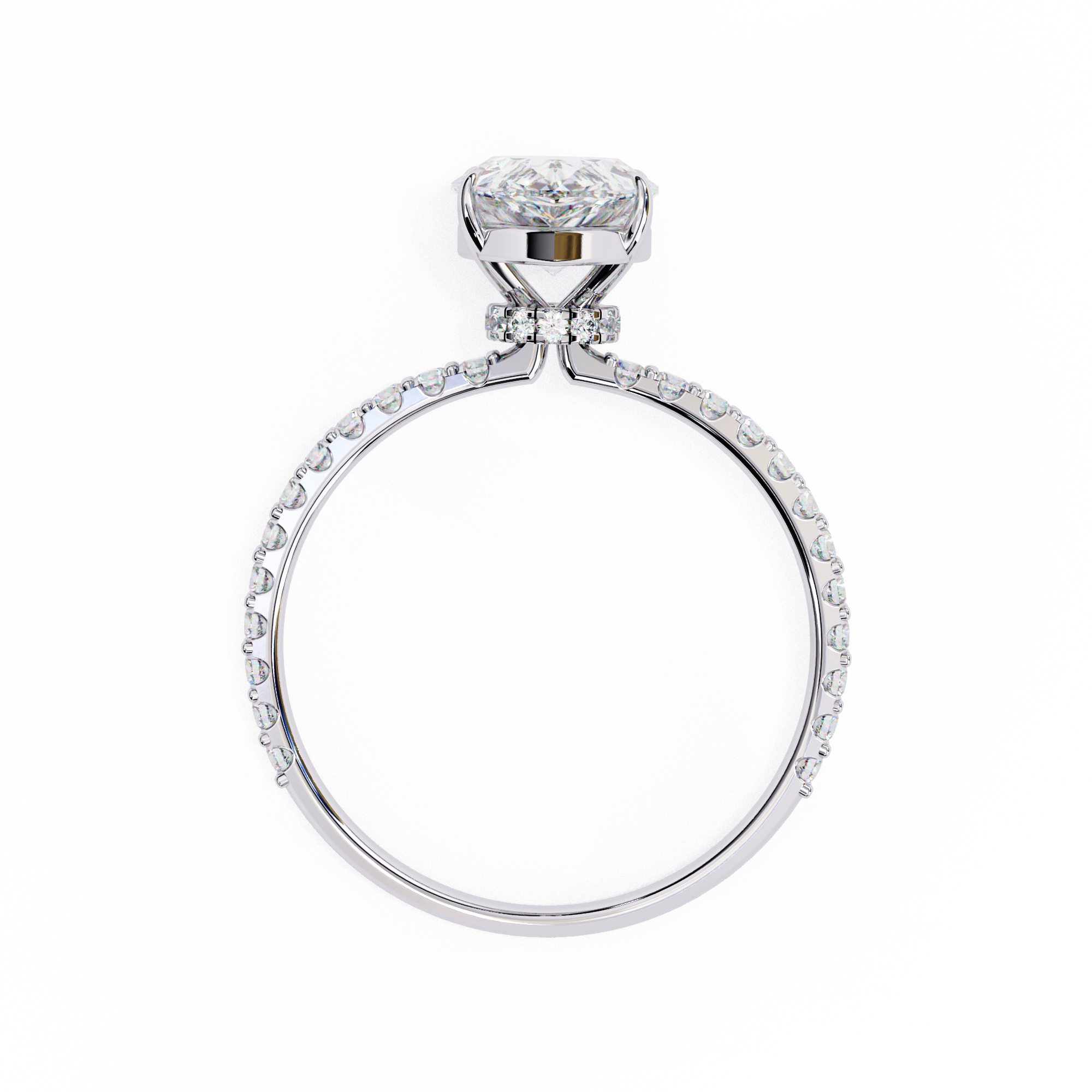 Cushion-Cut Diamond Solitaire Ring in 10k–18k Gold