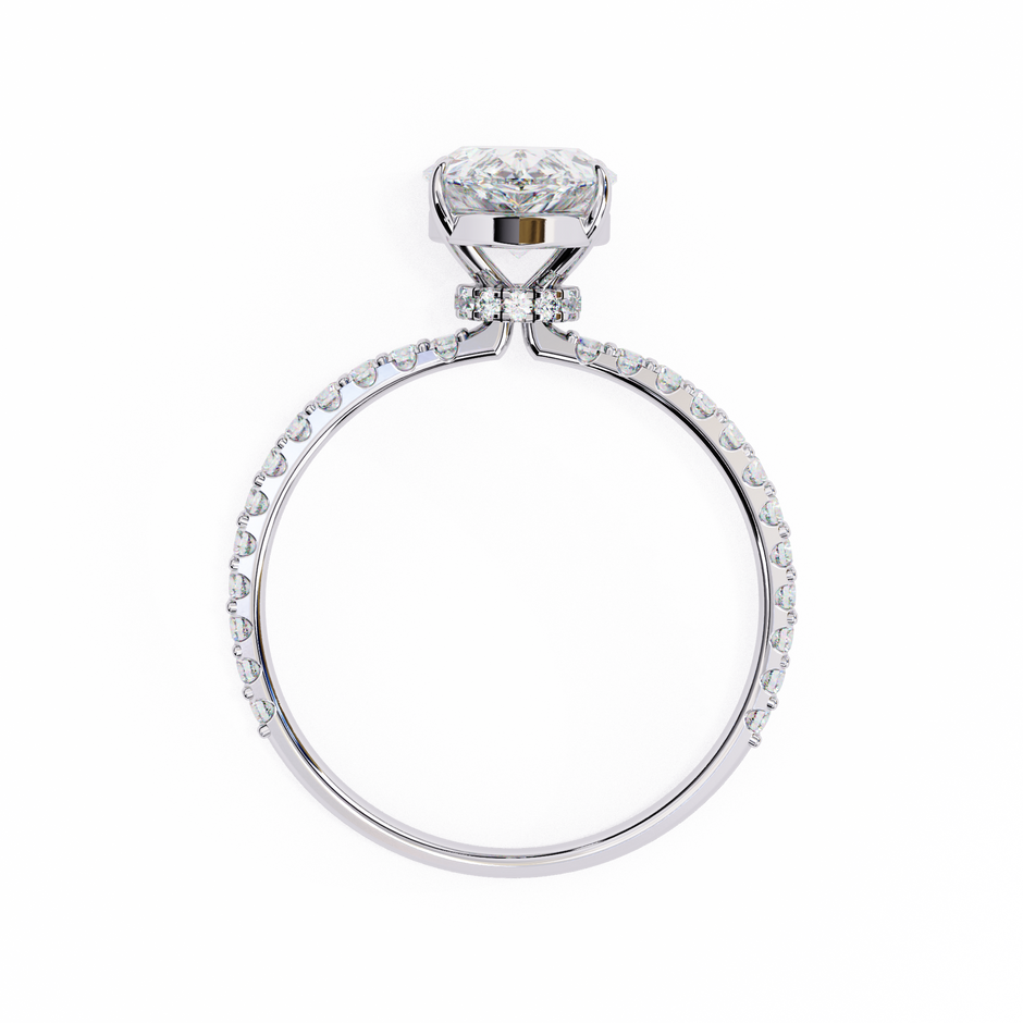 Cushion-Cut Diamond Solitaire Ring in 10k–18k Gold