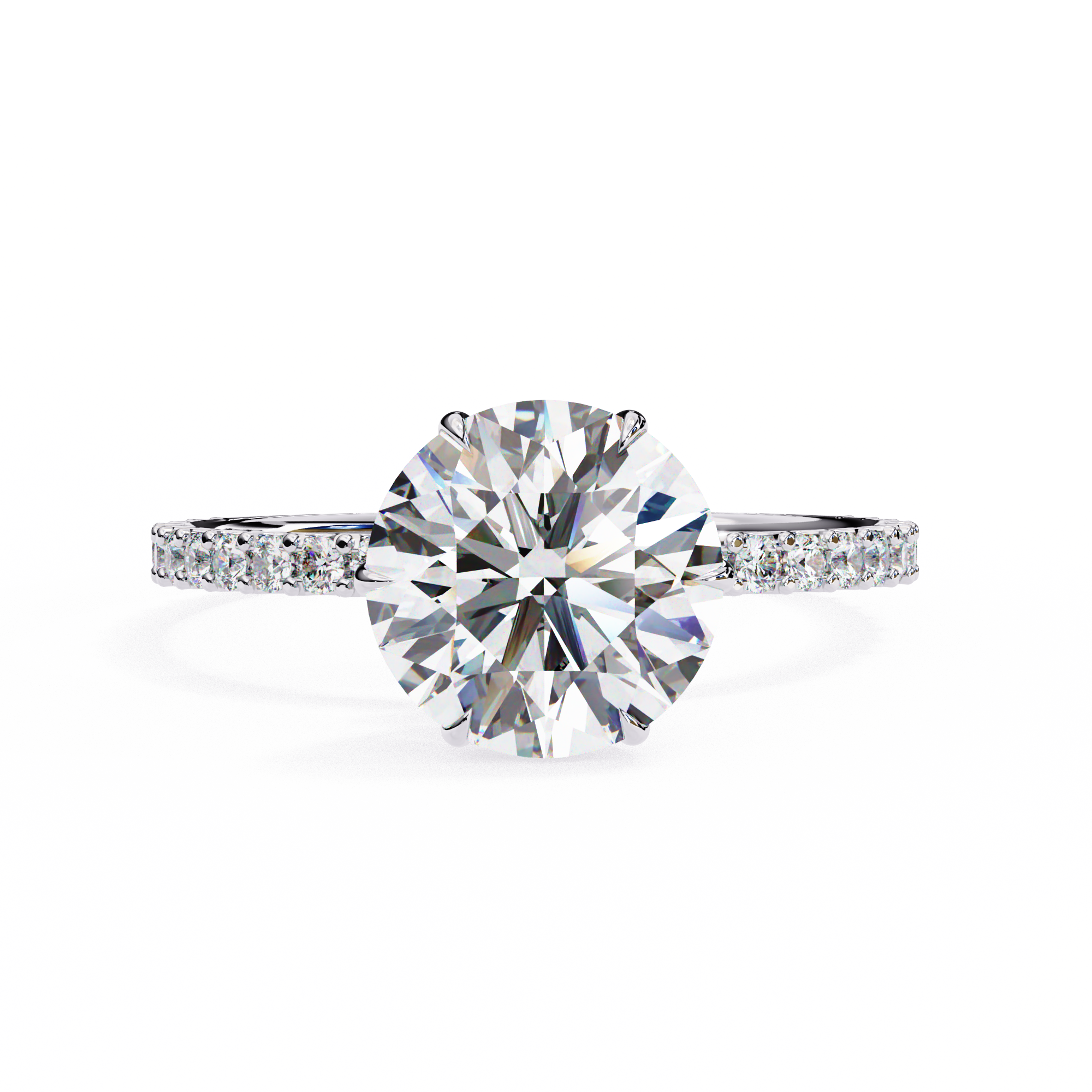 Cushion-Cut Diamond Solitaire Ring in 10k–18k Gold