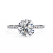 Cushion-Cut Diamond Solitaire Ring in 10k–18k Gold