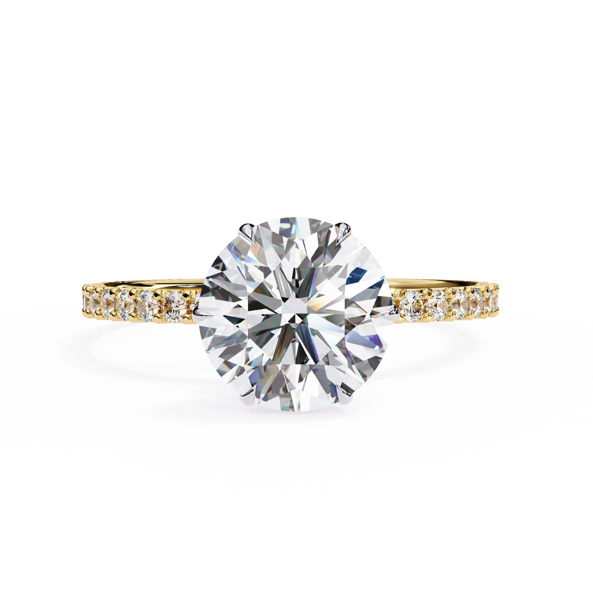 Cushion-Cut Diamond Solitaire Ring in 10k–18k Gold