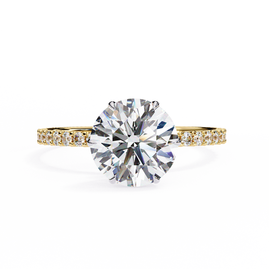 Cushion-Cut Diamond Solitaire Ring in 10k–18k Gold
