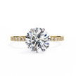 Cushion-Cut Diamond Solitaire Ring in 10k–18k Gold