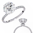 Cushion-Cut Diamond Solitaire Ring in 10k–18k Gold