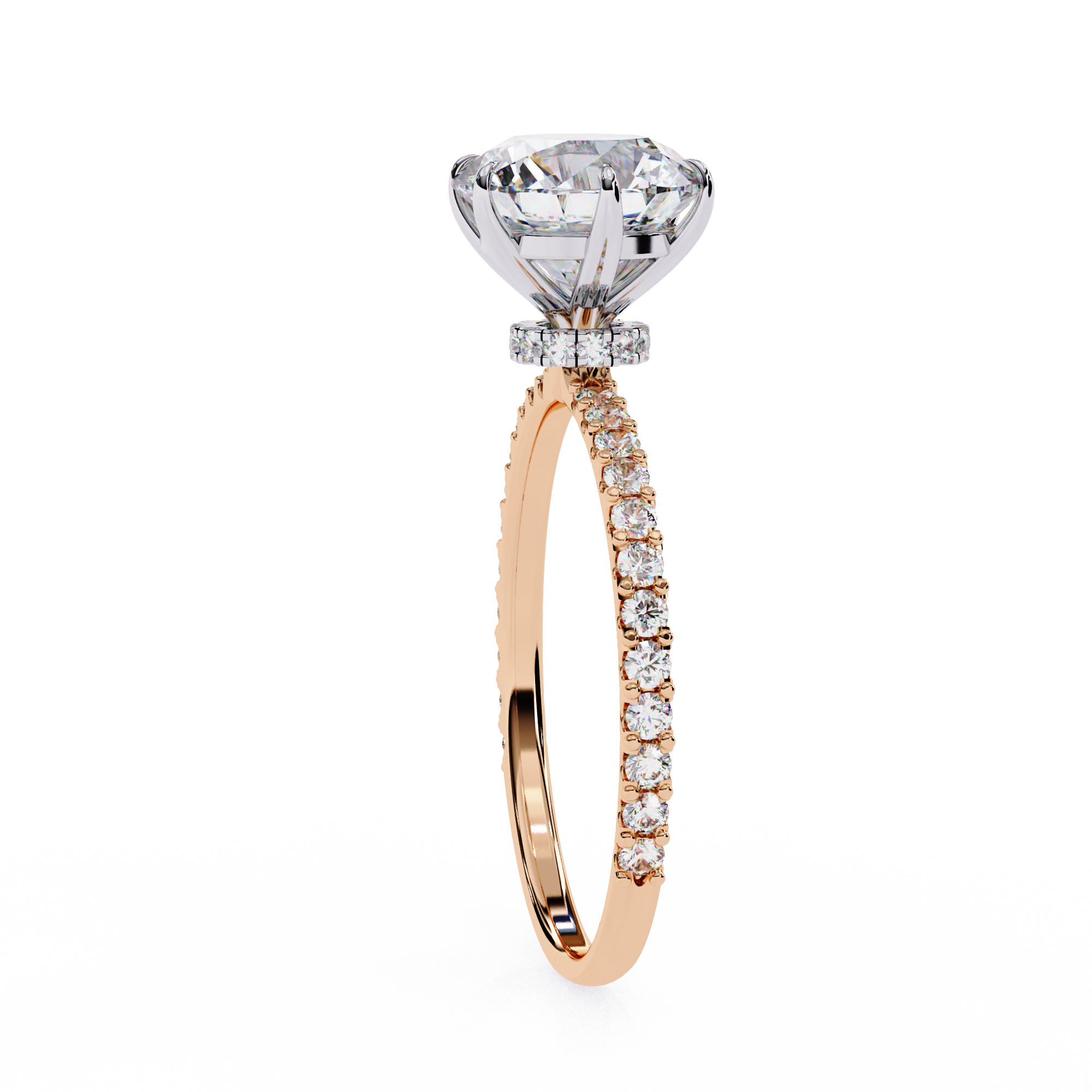 Cushion-Cut Diamond Solitaire Ring in 10k–18k Gold