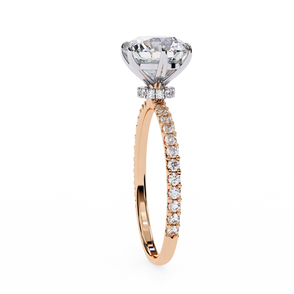Cushion-Cut Diamond Solitaire Ring in 10k–18k Gold