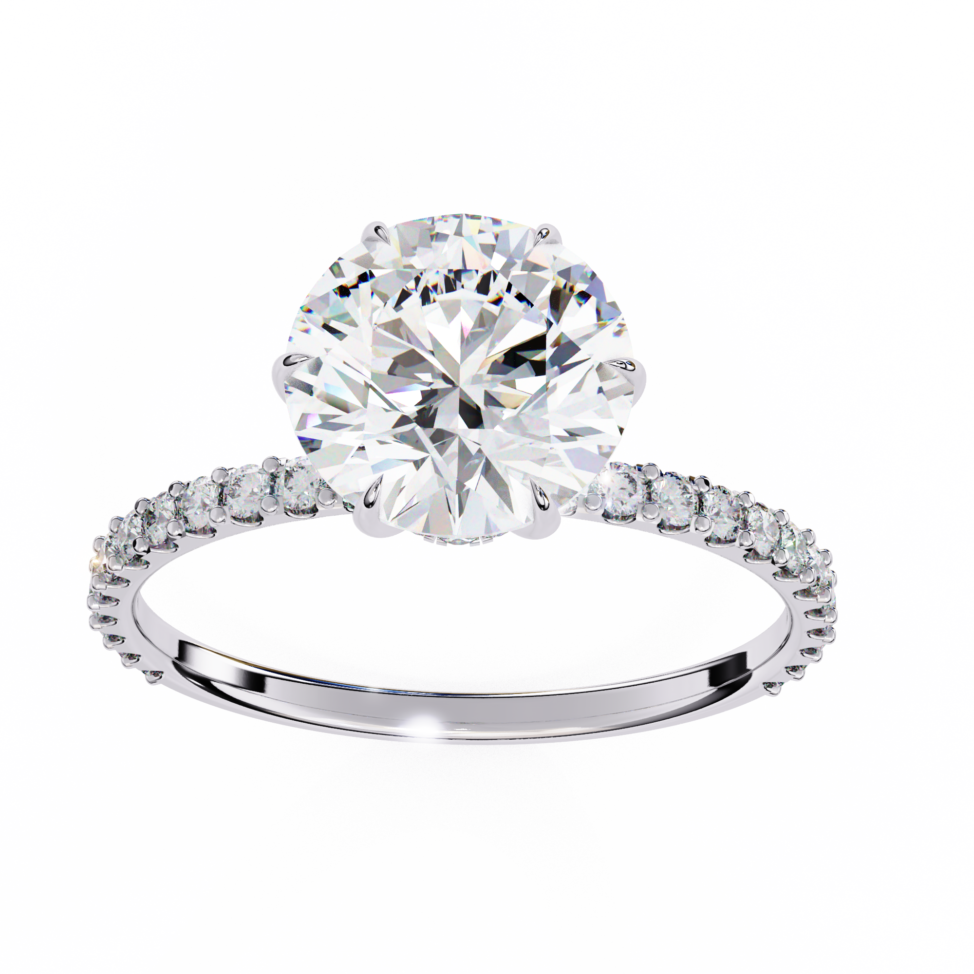 Cushion-Cut Diamond Solitaire Ring in 10k–18k Gold