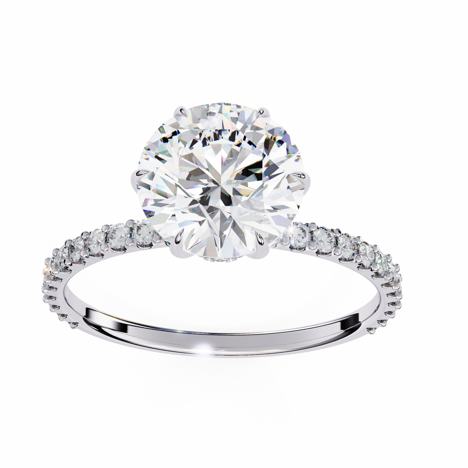 Cushion-Cut Diamond Solitaire Ring in 10k–18k Gold