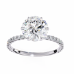 Cushion-Cut Diamond Solitaire Ring in 10k–18k Gold