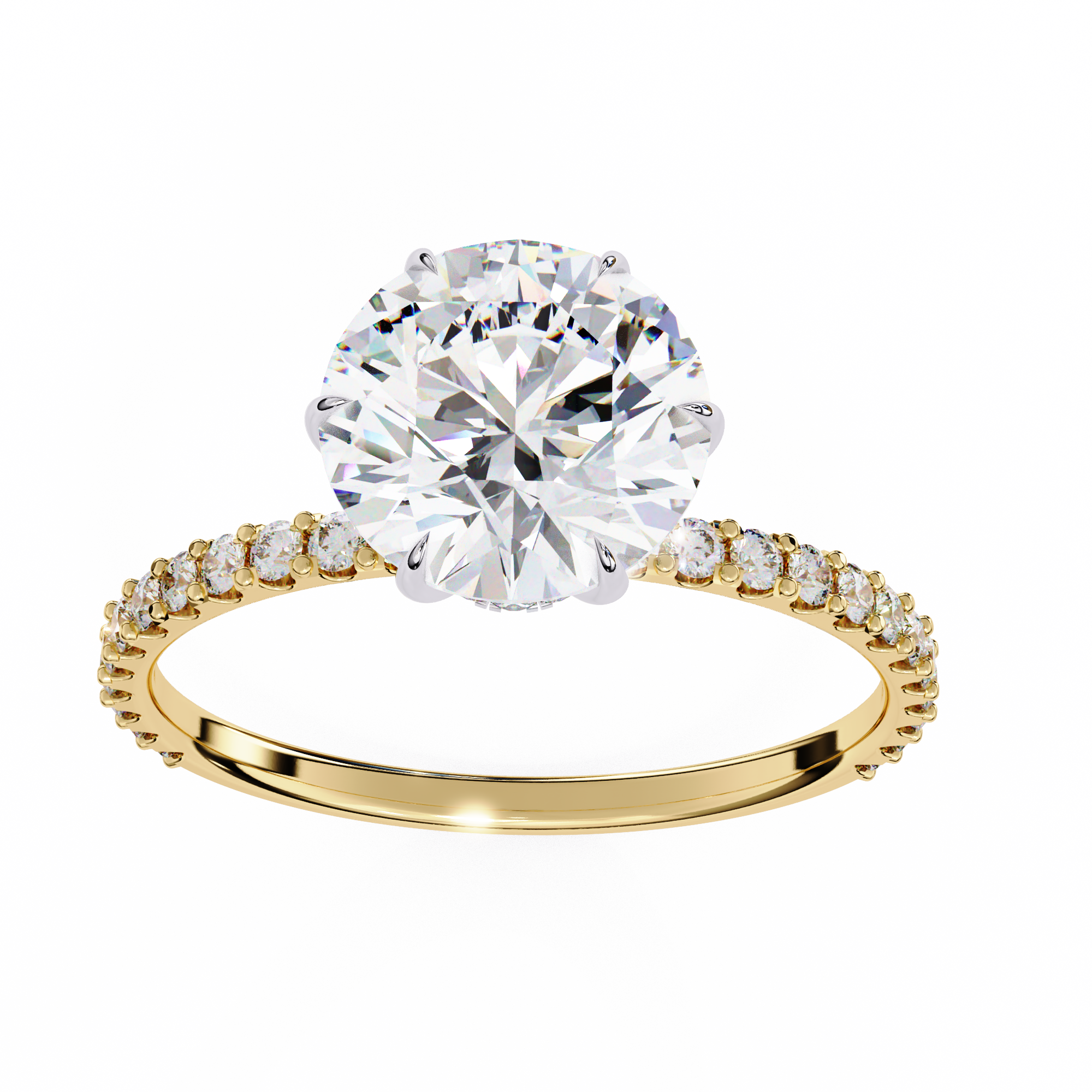 Cushion-Cut Diamond Solitaire Ring in 10k–18k Gold