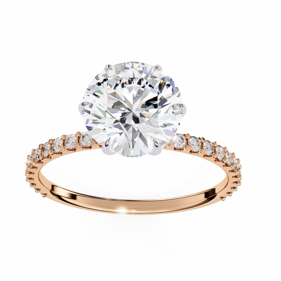 Cushion-Cut Diamond Solitaire Ring in 10k–18k Gold