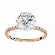 Cushion-Cut Diamond Solitaire Ring in 10k–18k Gold