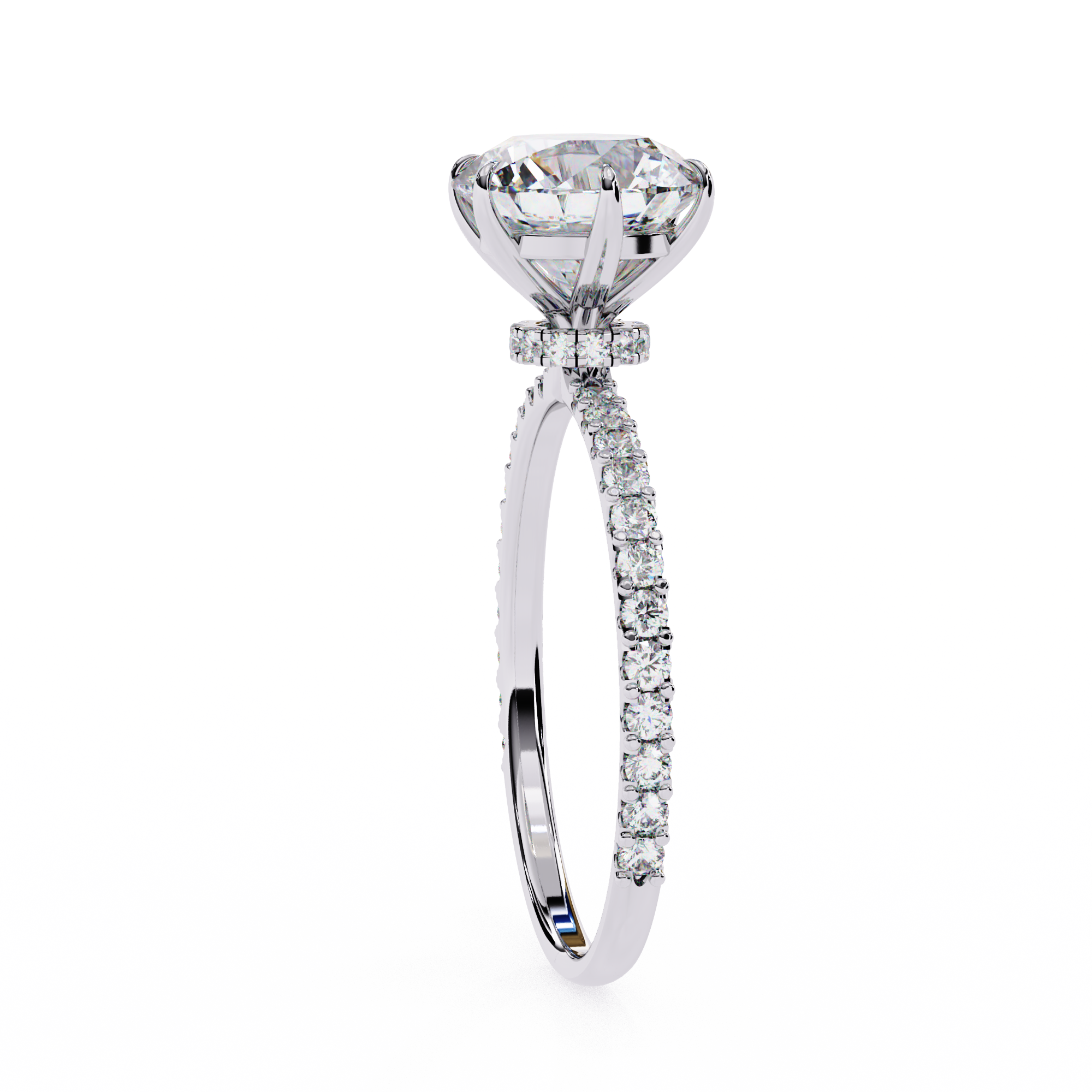 Cushion-Cut Diamond Solitaire Ring in 10k–18k Gold