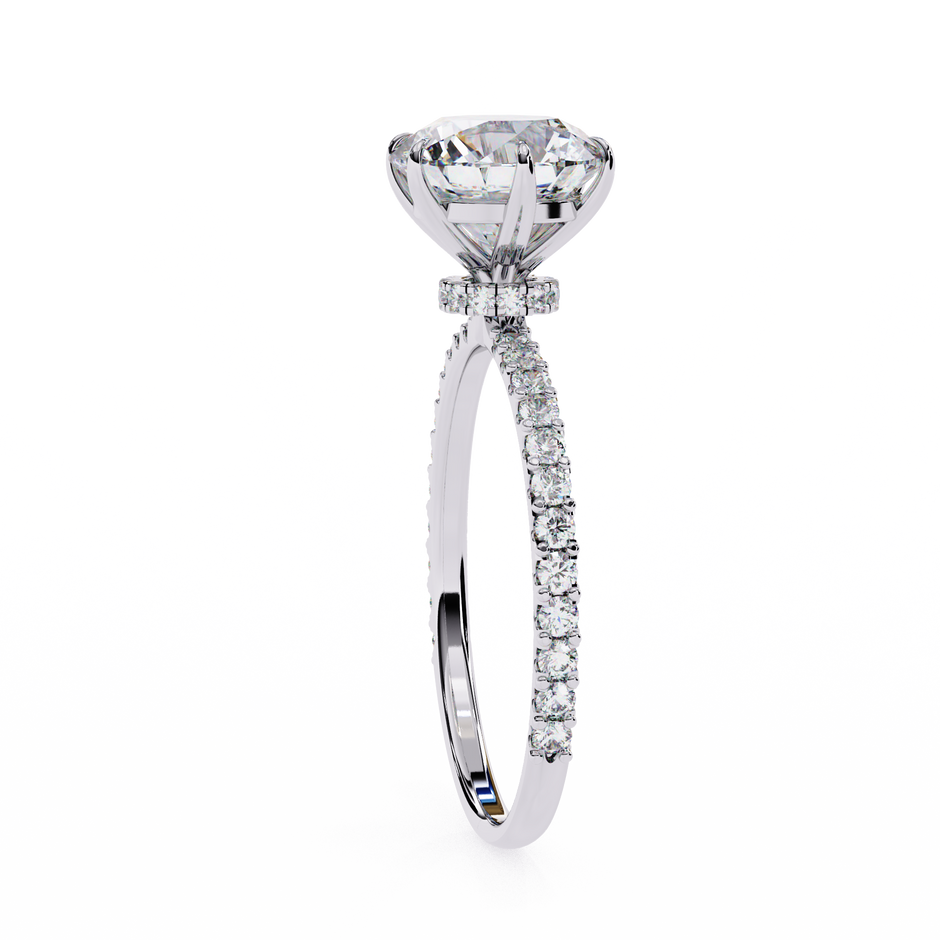 Cushion-Cut Diamond Solitaire Ring in 10k–18k Gold