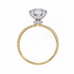 Cushion-Cut Diamond Solitaire Ring in 10k–18k Gold