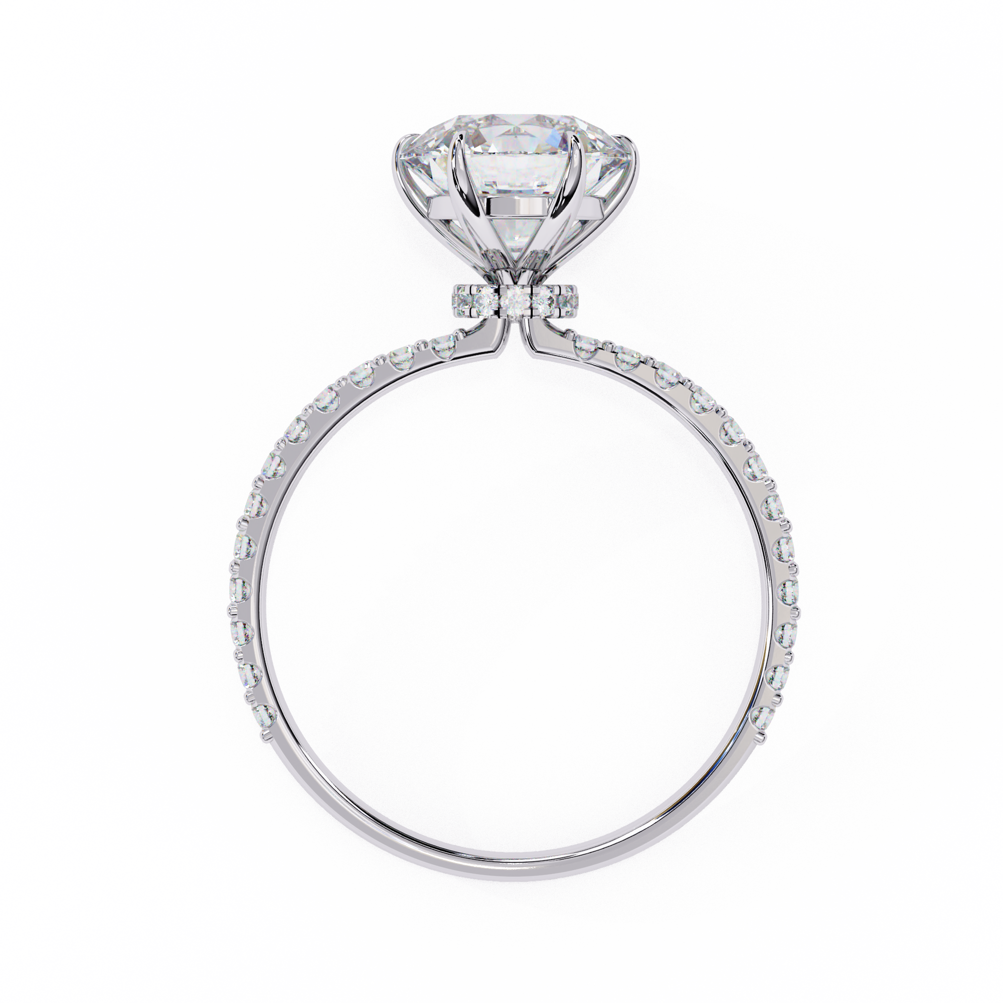 Cushion-Cut Diamond Solitaire Ring in 10k–18k Gold