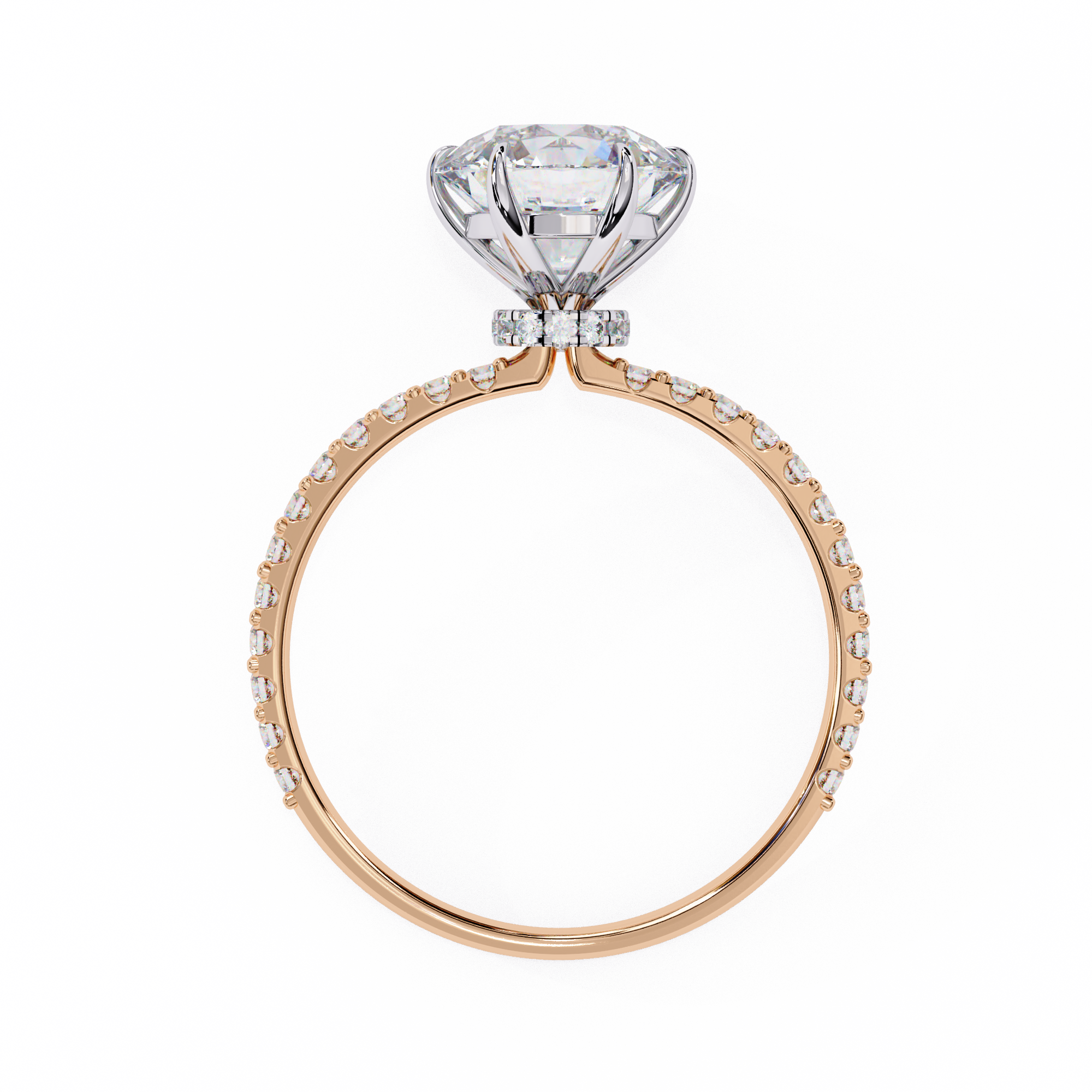 Cushion-Cut Diamond Solitaire Ring in 10k–18k Gold
