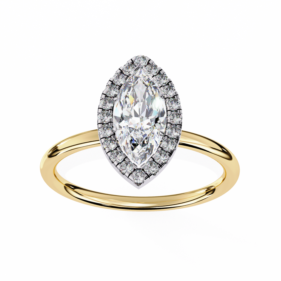 Diamond Solitaire Ring in 10k–18k Gold