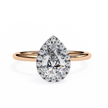 Pear-Shaped Diamond Solitaire Ring in 10k–18k Gold