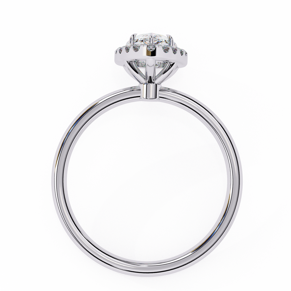 Pear-Shaped Diamond Solitaire Ring in 10k–18k Gold