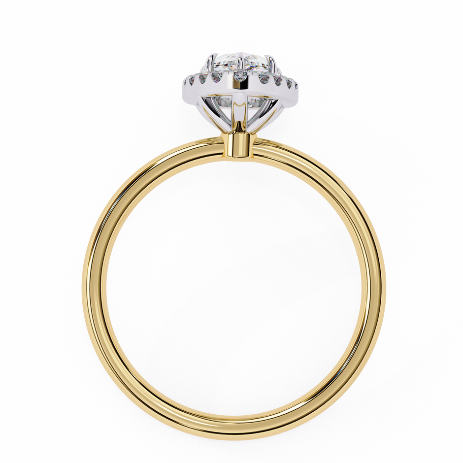 Pear-Shaped Diamond Solitaire Ring in 10k–18k Gold