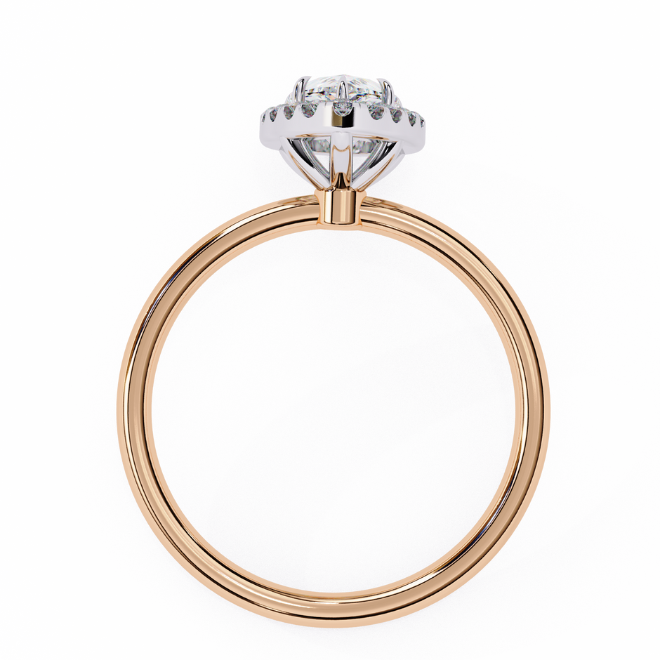 Pear-Shaped Diamond Solitaire Ring in 10k–18k Gold