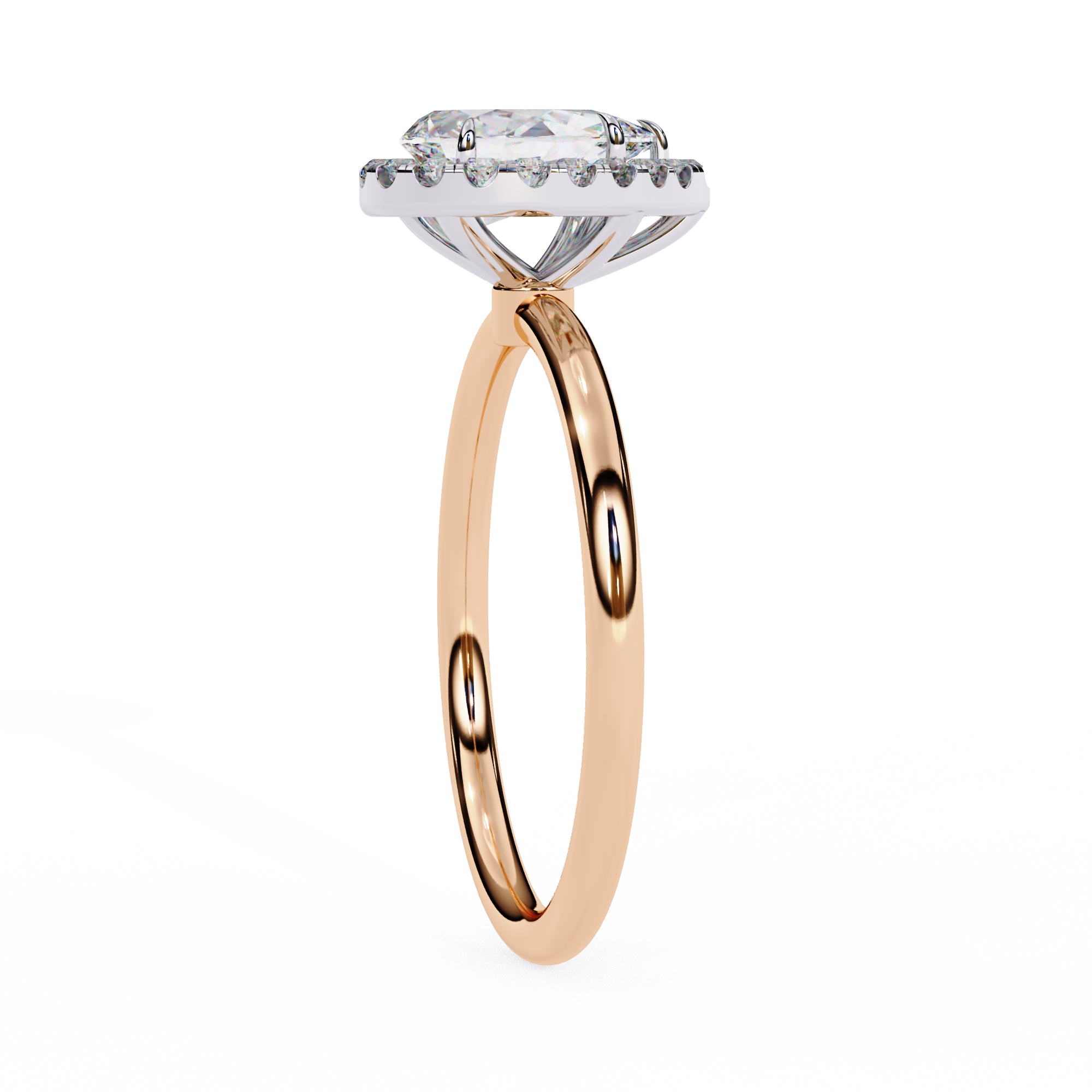 Pear-Shaped Diamond Solitaire Ring in 10k–18k Gold