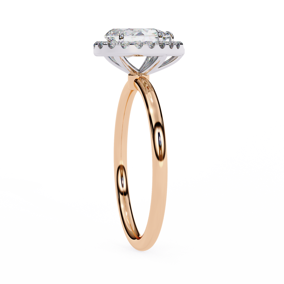 Pear-Shaped Diamond Solitaire Ring in 10k–18k Gold