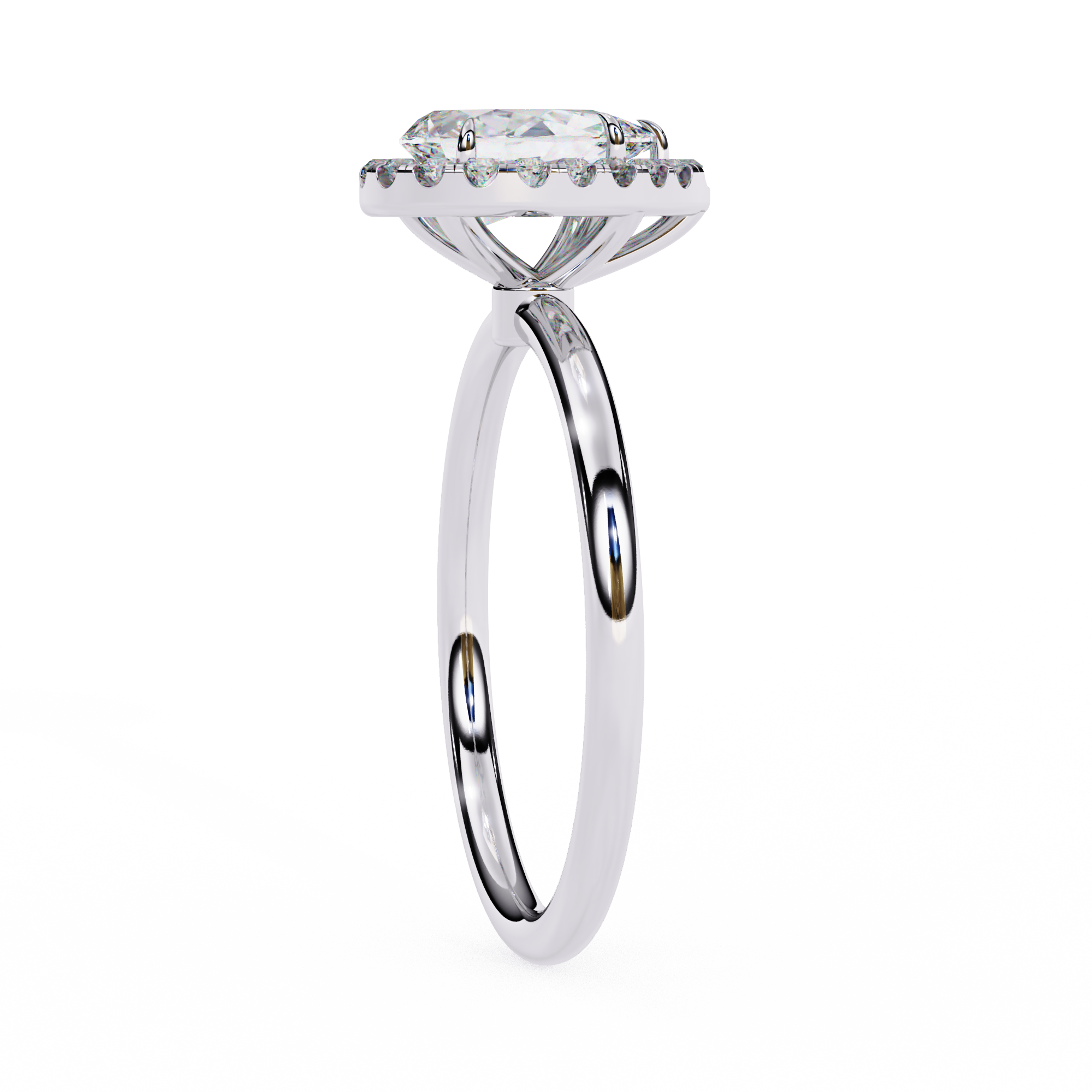 Pear-Shaped Diamond Solitaire Ring in 10k–18k Gold