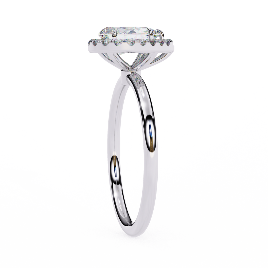 Pear-Shaped Diamond Solitaire Ring in 10k–18k Gold