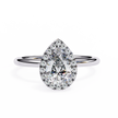 Pear-Shaped Diamond Solitaire Ring in 10k–18k Gold