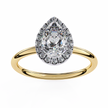 Pear-Shaped Diamond Solitaire Ring in 10k–18k Gold