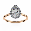 Pear-Shaped Diamond Solitaire Ring in 10k–18k Gold