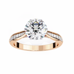 Round Brilliant Diamond Solitaire Ring in 10k–18k Gold
