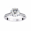 Round Brilliant Diamond Solitaire Ring in 10k–18k Gold