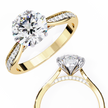 Round Brilliant Diamond Solitaire Ring in 10k–18k Gold