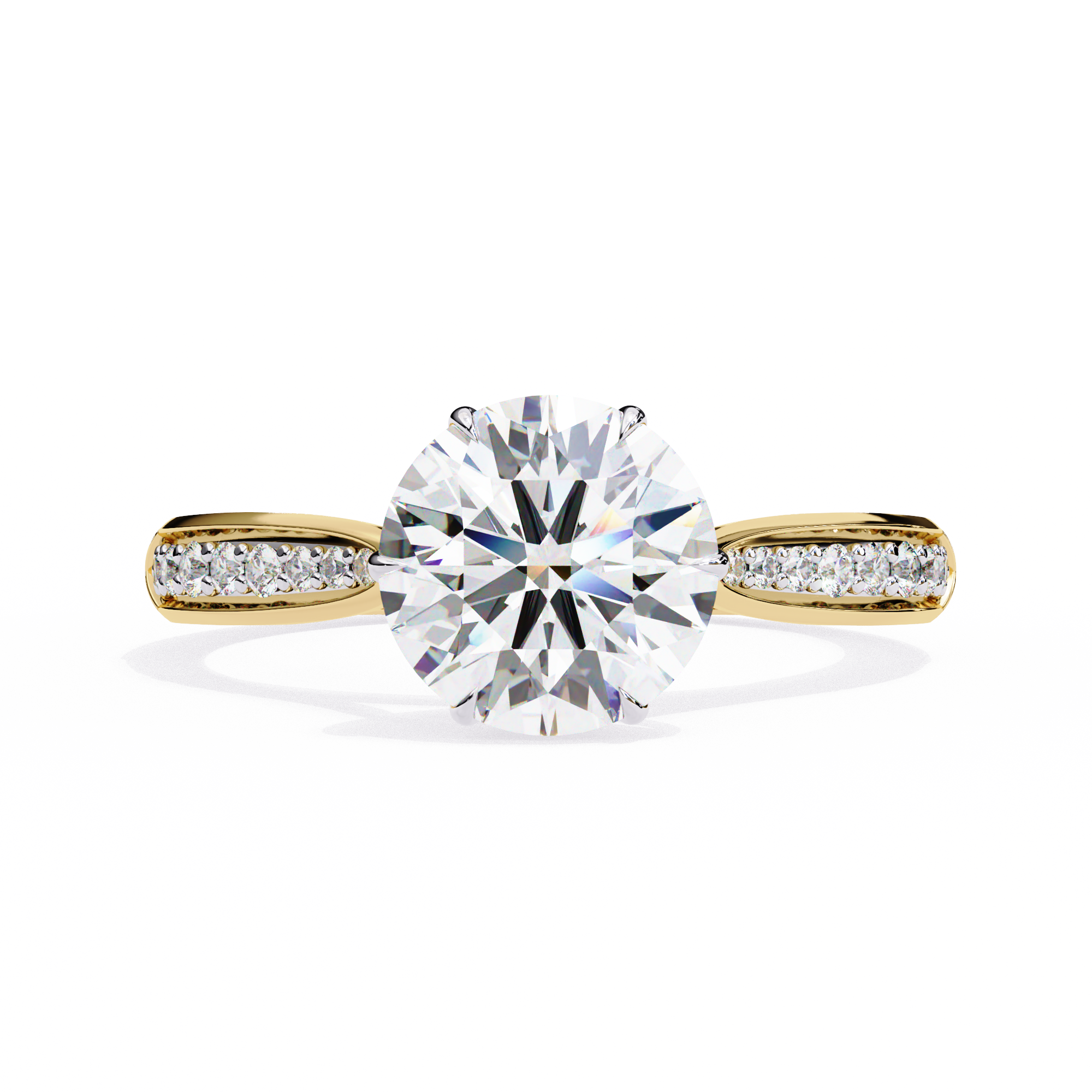 Round Brilliant Diamond Solitaire Ring in 10k–18k Gold